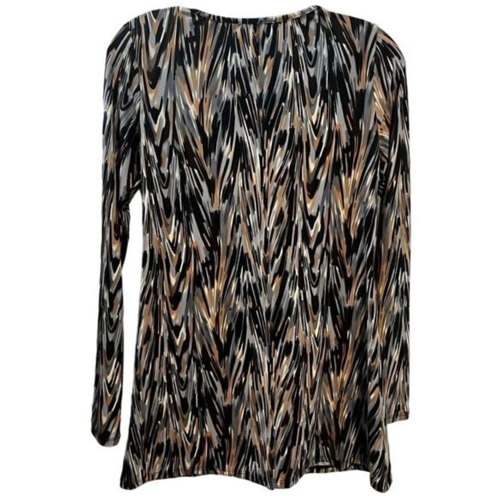 Grace Elements Printed Knot Front V Neck Mini Dress‎ Small